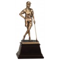 GSN11  Female Bronze Resin Golfer